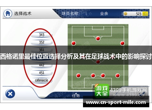 西格诺里最佳位置选择分析及其在足球战术中的影响探讨